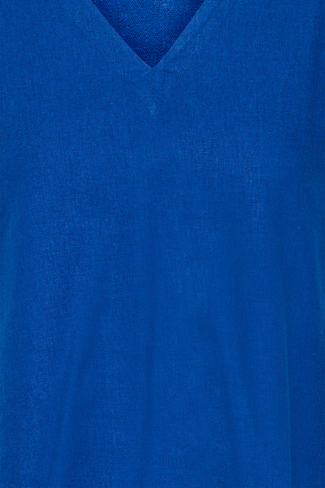 Ichi IHLINNO 20122908 Sodalite Blue Cap Sleeve V-Neck Top