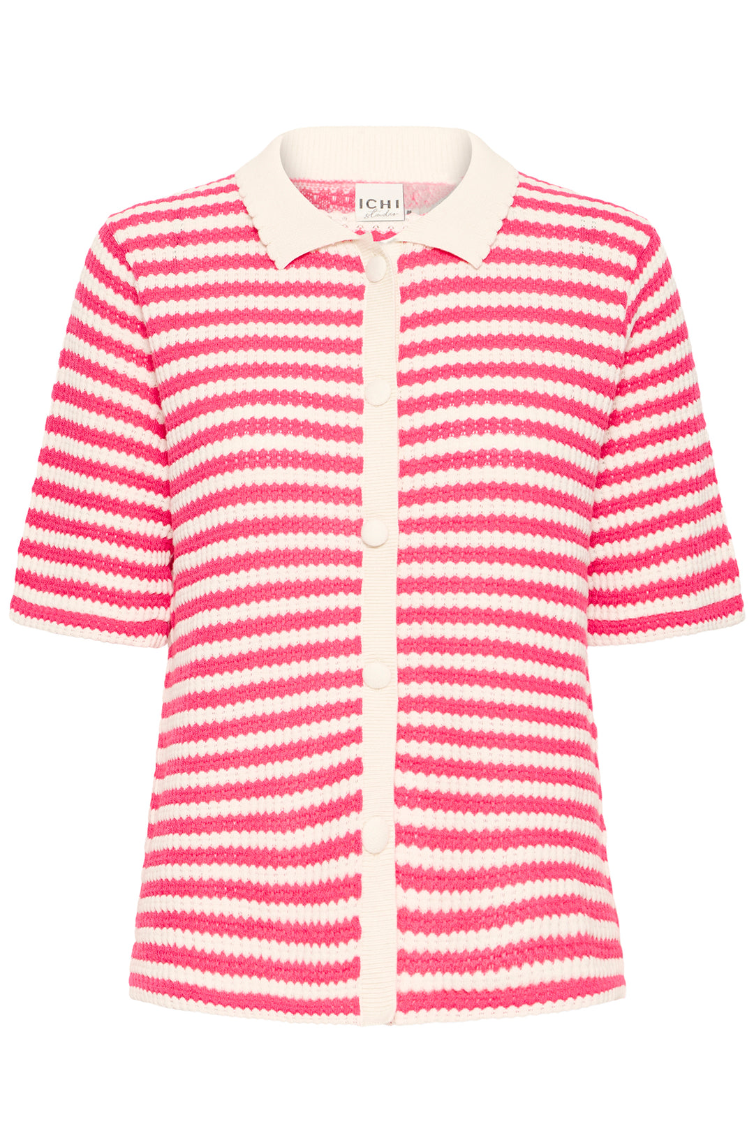 Ichi IHLORIANNA 20125585 Azalea Pink Stripe Knit Top