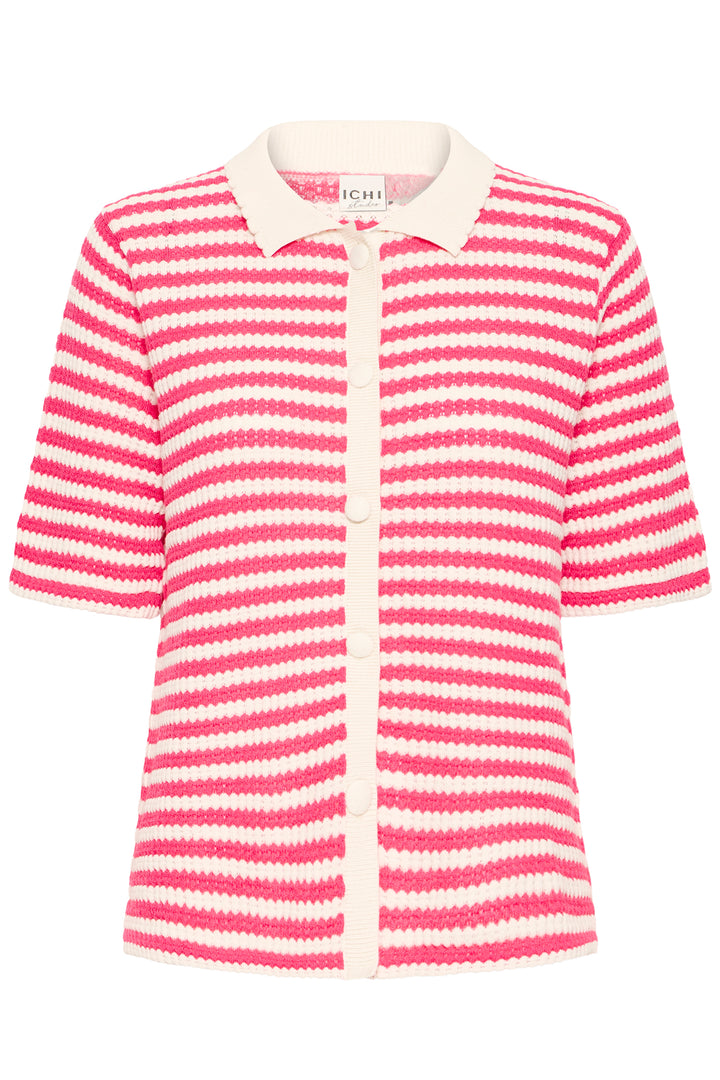 Ichi IHLORIANNA 20125585 Azalea Pink Stripe Knit Top