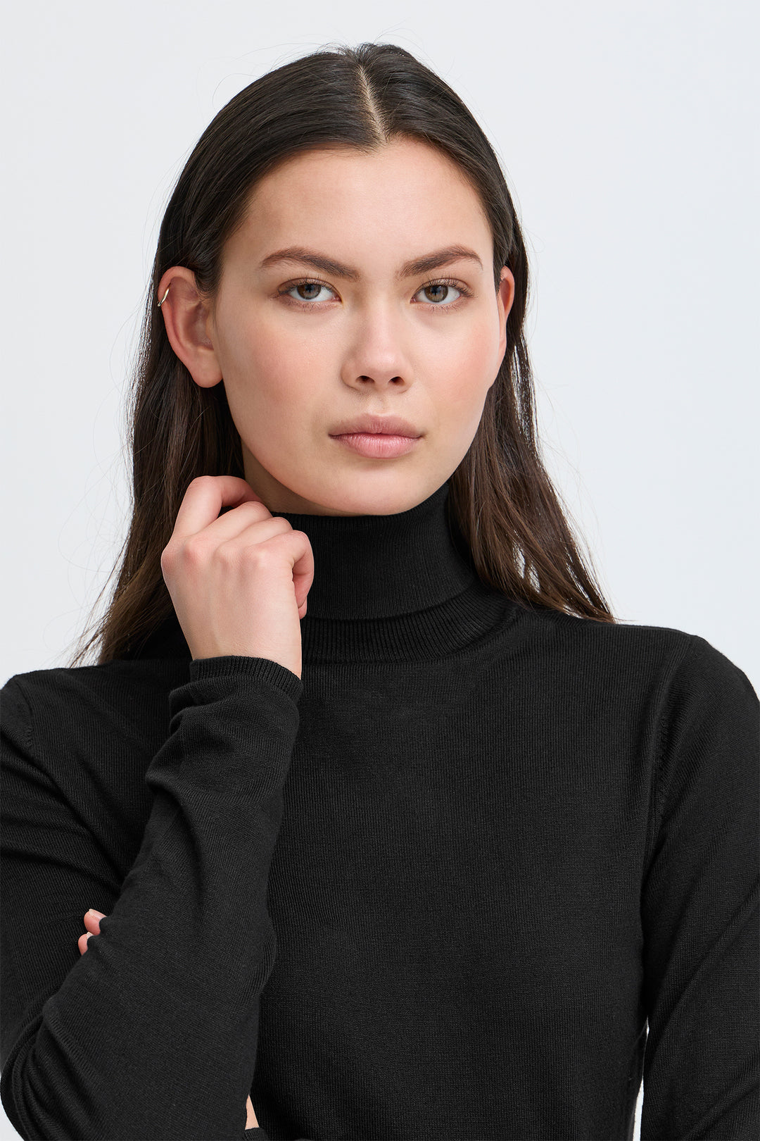 Ichi IHMafa Black Rollneck Jumper 103646 10001 - Shirley Allum Boutique