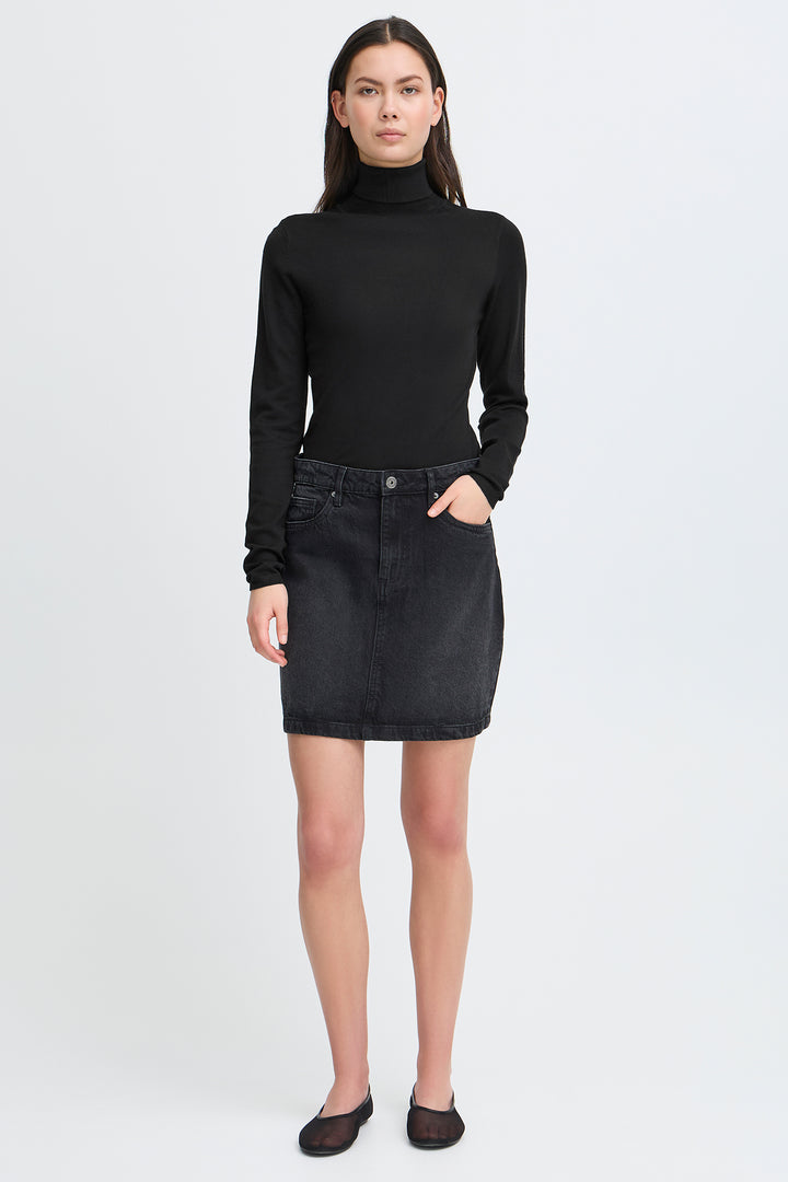 Ichi IHMafa Black Rollneck Jumper 103646 10001 - Shirley Allum Boutique