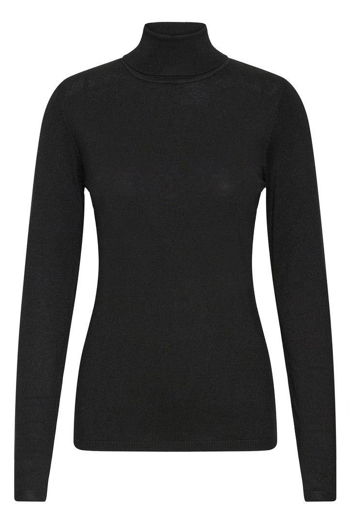 Ichi IHMafa Black Rollneck Jumper 103646 10001 - Shirley Allum Boutique
