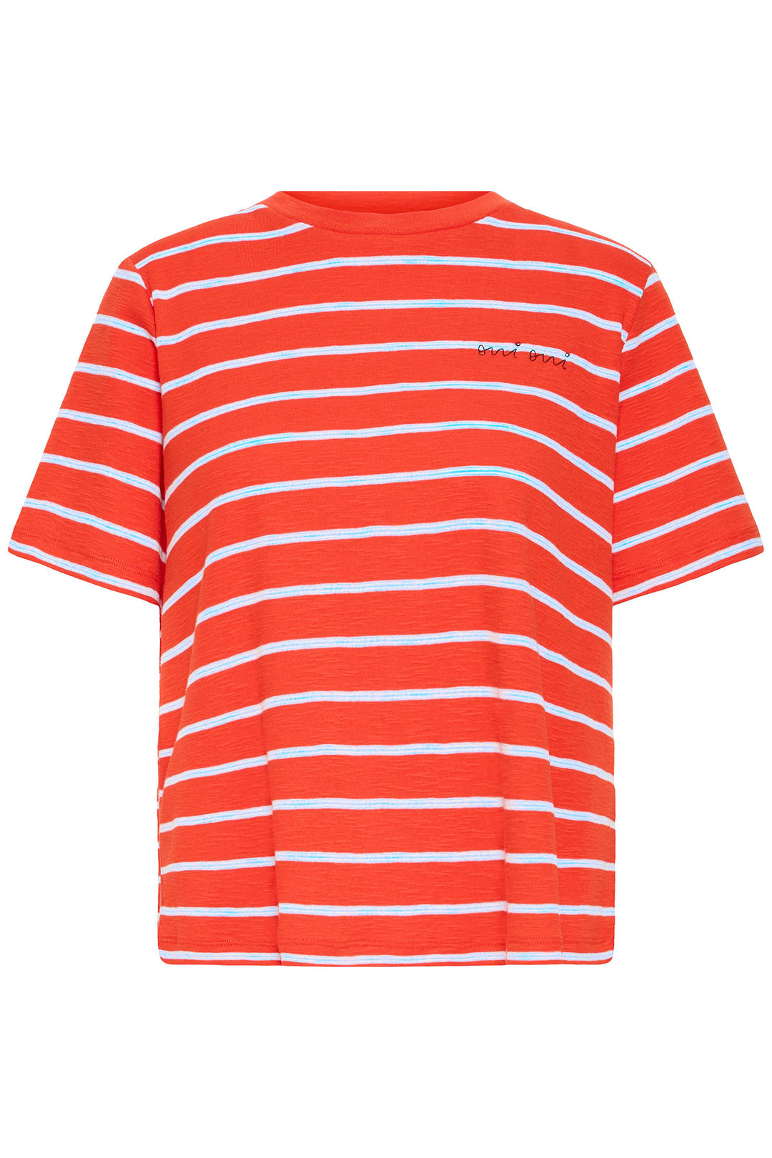 Ichi IHNOVA 20125540 900005490 Fiery Red &amp; Blue Stripe T-Shirt