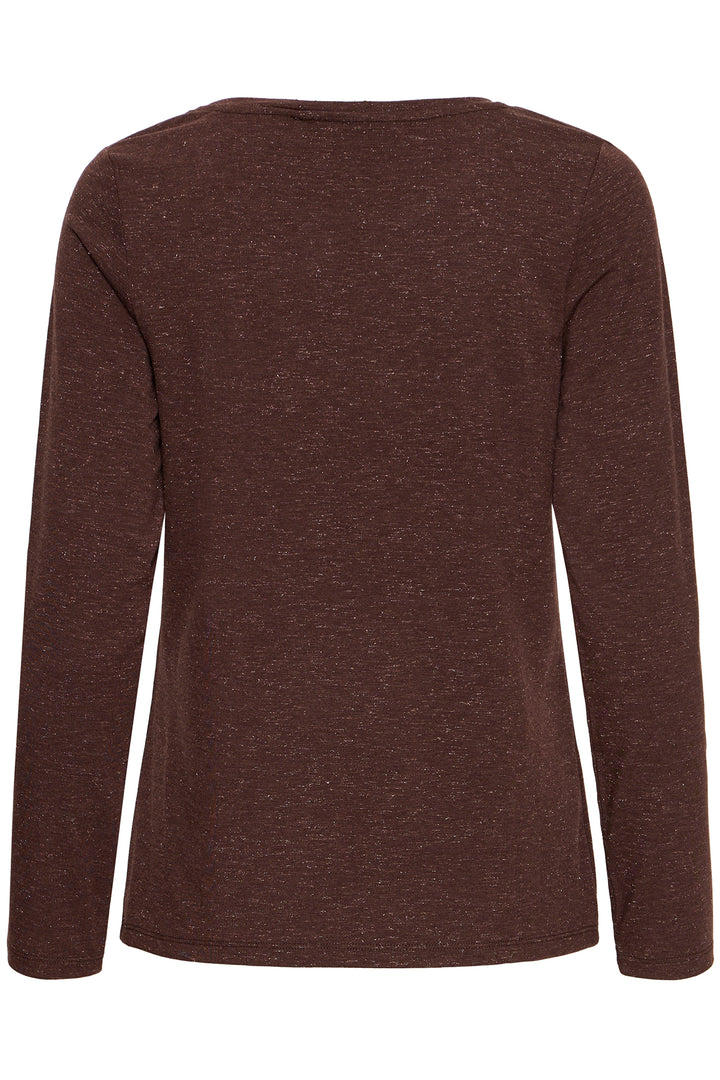 Ichi IHRebel Coffee Bean Long Sleeve T-Shirt 20113521 190915 - Shirley Allum Boutique
