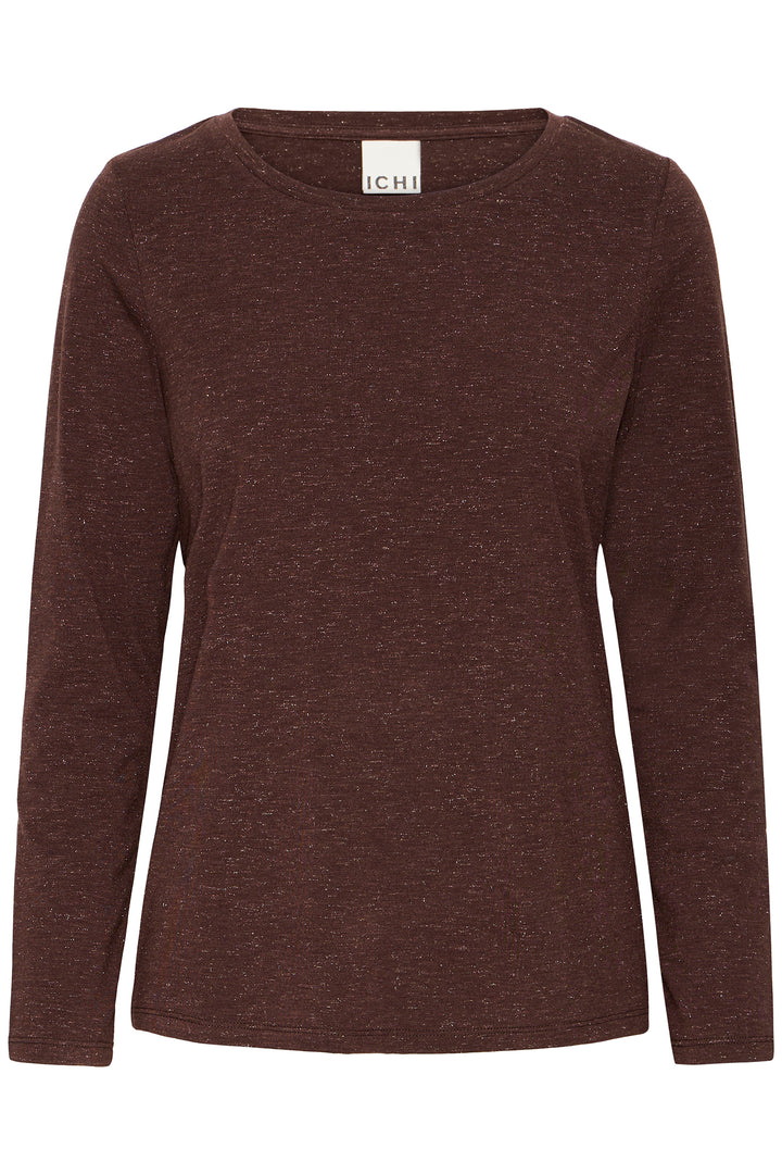 Ichi IHRebel Coffee Bean Long Sleeve T-Shirt 20113521 190915 - Shirley Allum Boutique