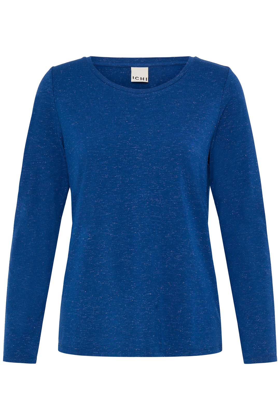 Blue long-sleeve shirt on a white background
