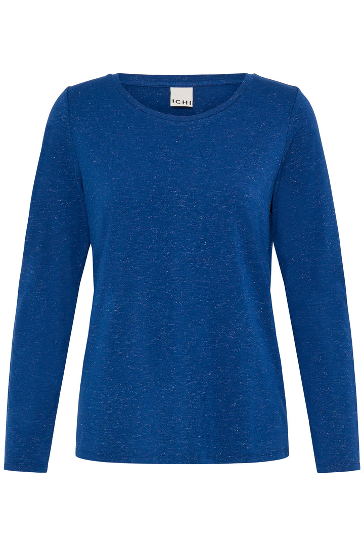 Blue long-sleeve shirt on a white background