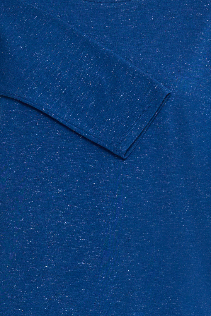 Close-up of a blue fabric texture