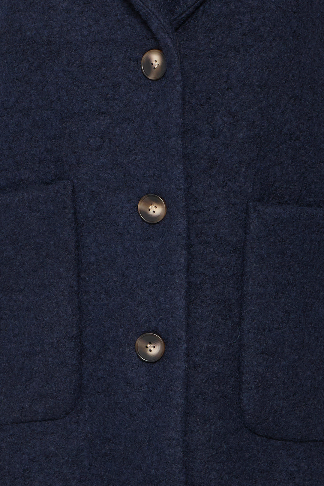 Ichi IHStipa Dark Navy Wool Mix Overcoat 20123085 194013 - Shirley Allum Boutique