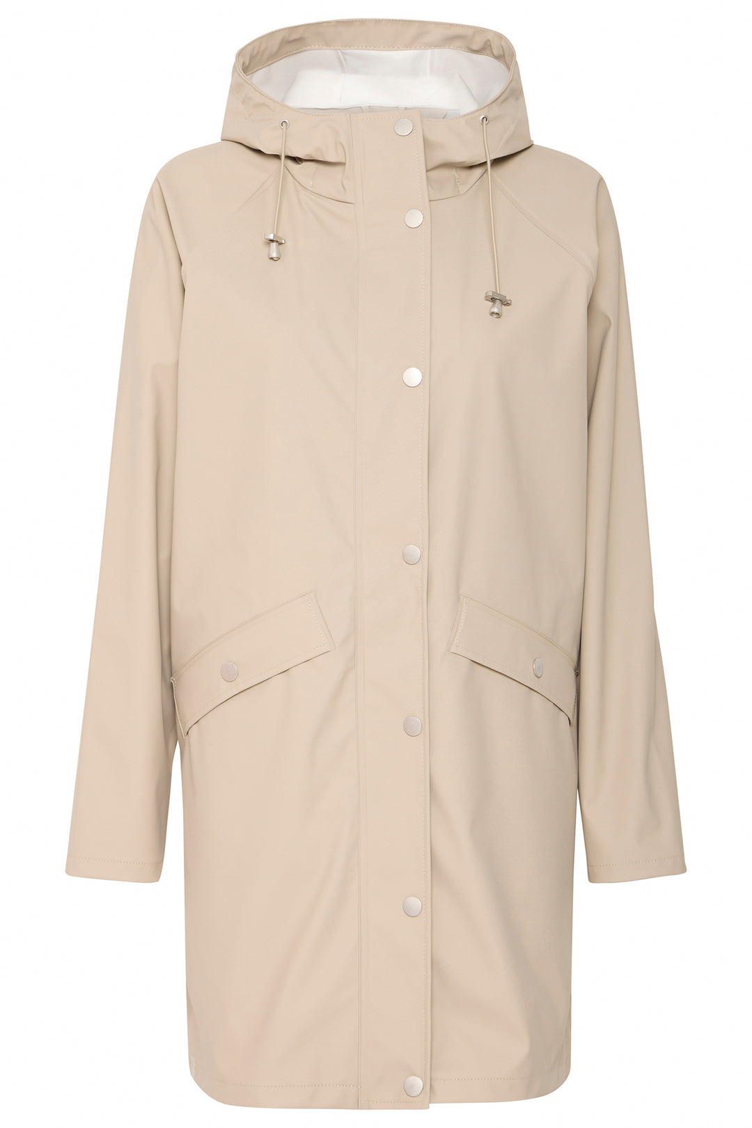 Ichi IHTazi Doeskin Beige Raincoat 20102965 151308 - Shirley Allum Boutique