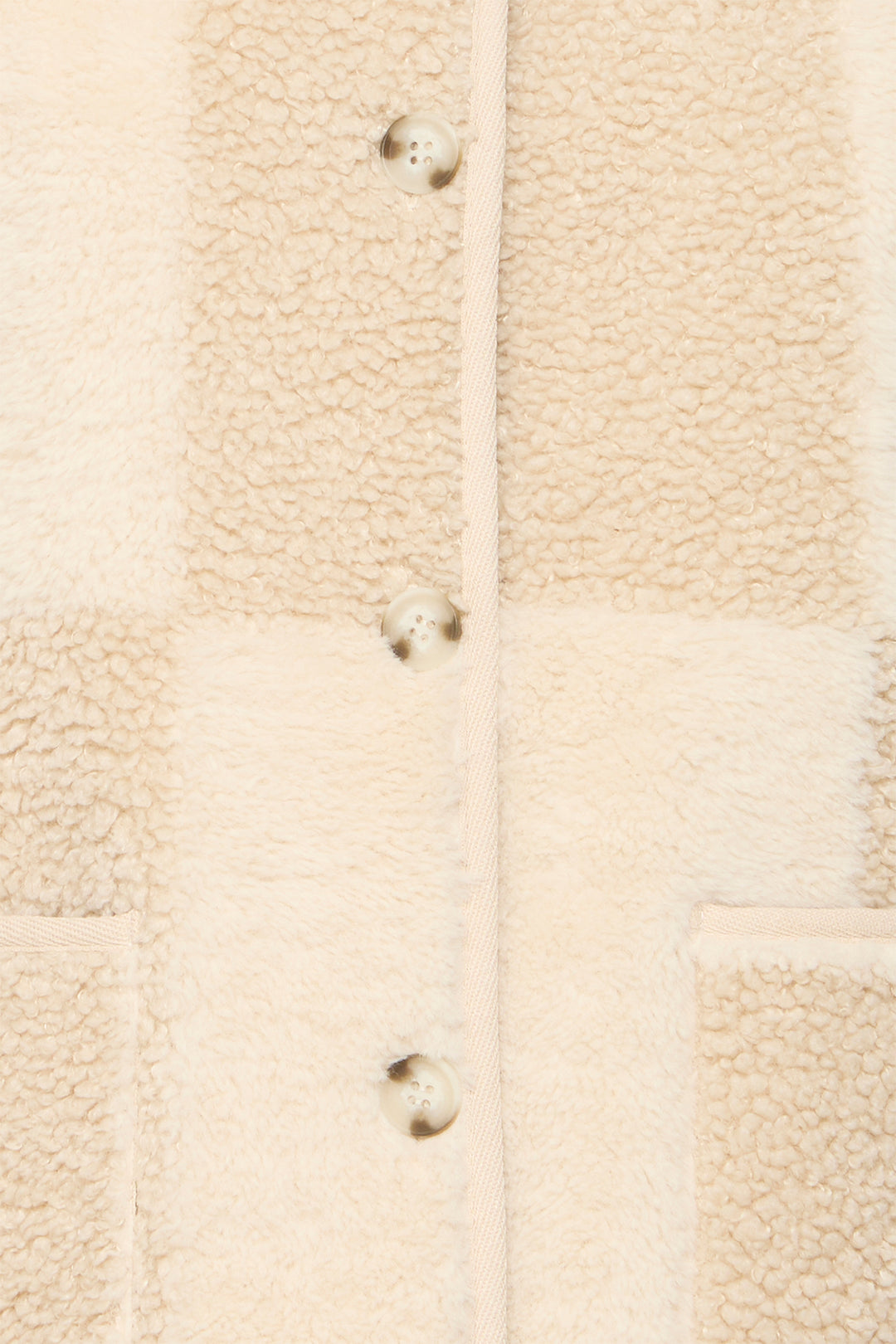 Ichi IHTonza Fog Cream Fleece Gilet Waistcoat 20123198 130607 - Shirley Allum Boutique