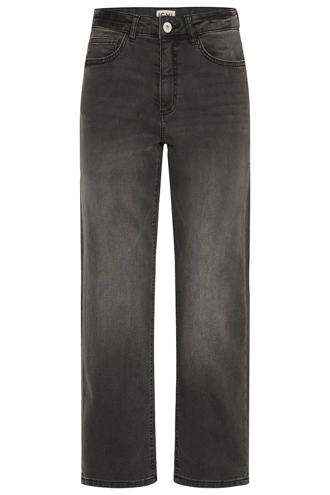Ichi IHTwiggy Raven Washed Grey Cropped Jeans 20110967 19071 - Shirley Allum Boutique