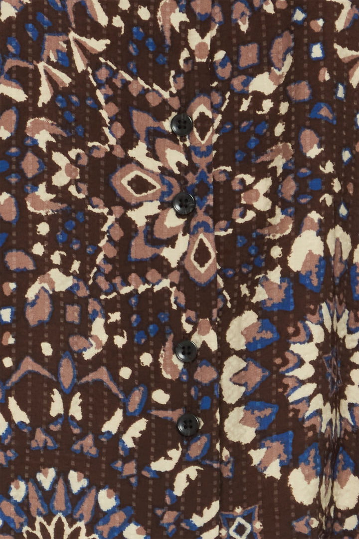 Ichi IRCraviz Brown Kaleidoscope Print Shirt 20124609 900001549 - Shirley Allum Boutique