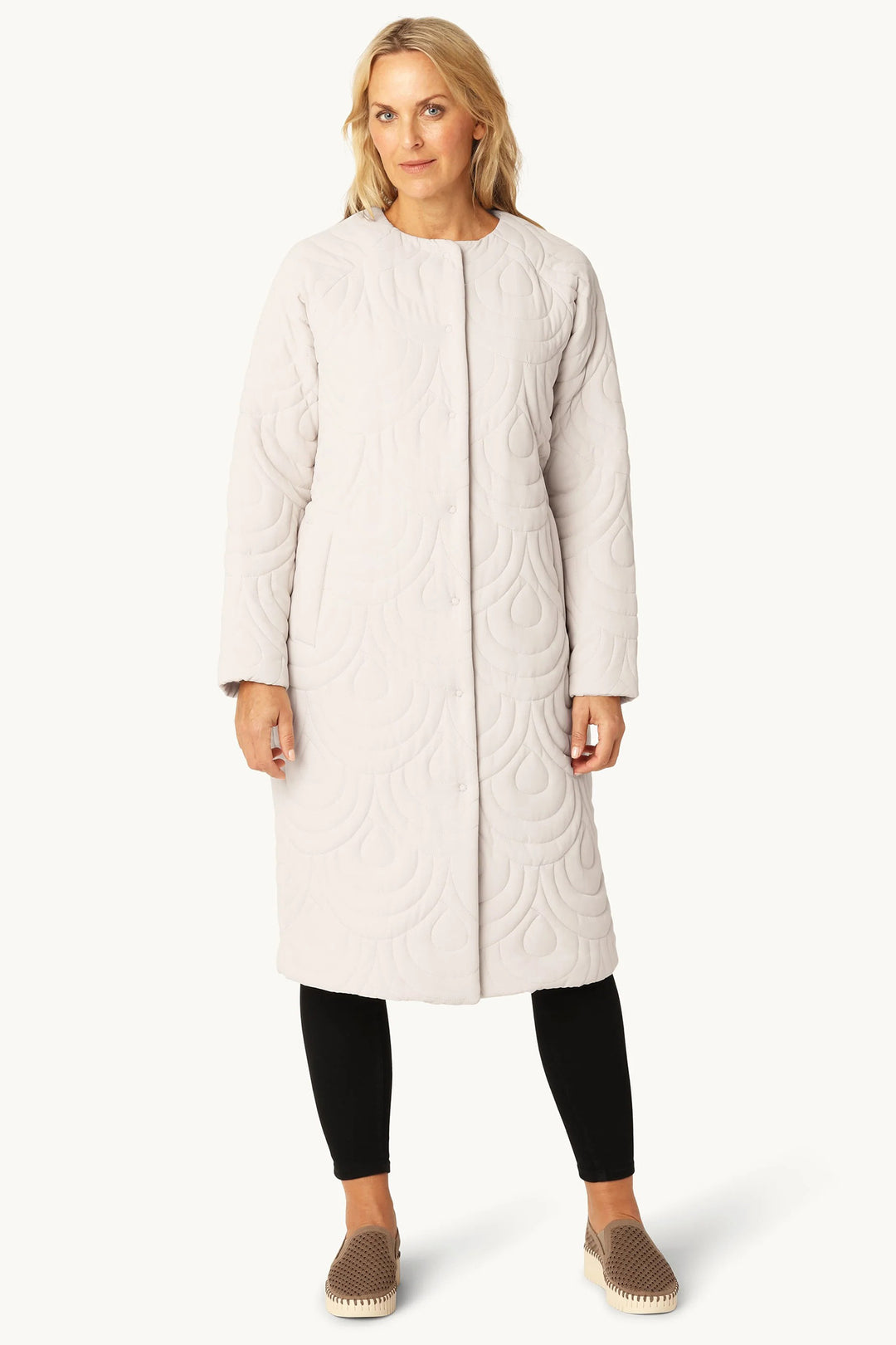 Ilse Jacobsen BLOSSOM01 Kit Cream Lightweight Long Quilted Jacket