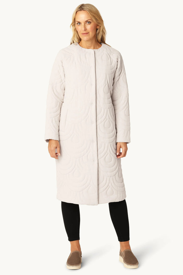 Ilse Jacobsen BLOSSOM01 Kit Cream Lightweight Long Quilted Jacket