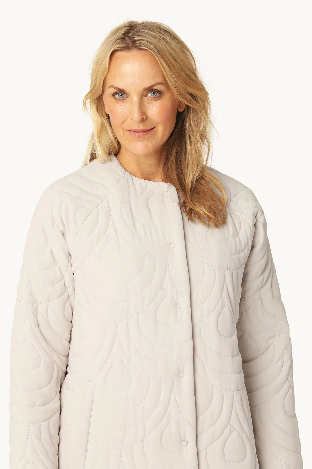 Ilse Jacobsen BLOSSOM01 Kit Cream Lightweight Long Quilted Jacket