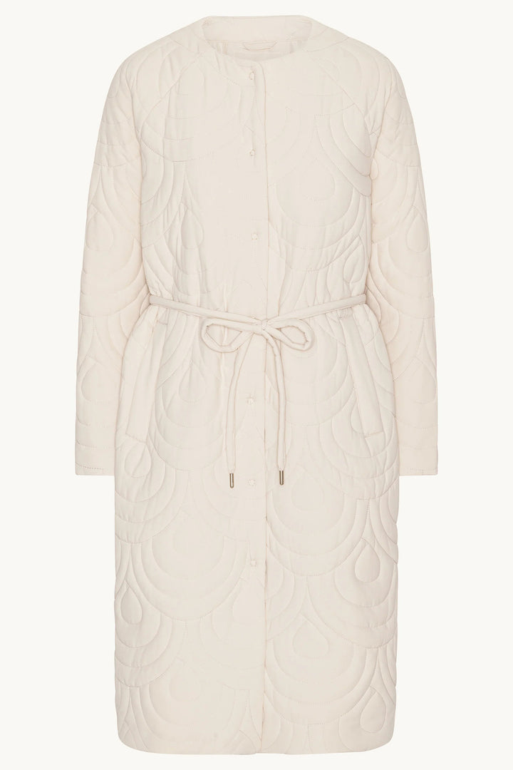 Ilse Jacobsen BLOSSOM01 Kit Cream Lightweight Long Quilted Jacket