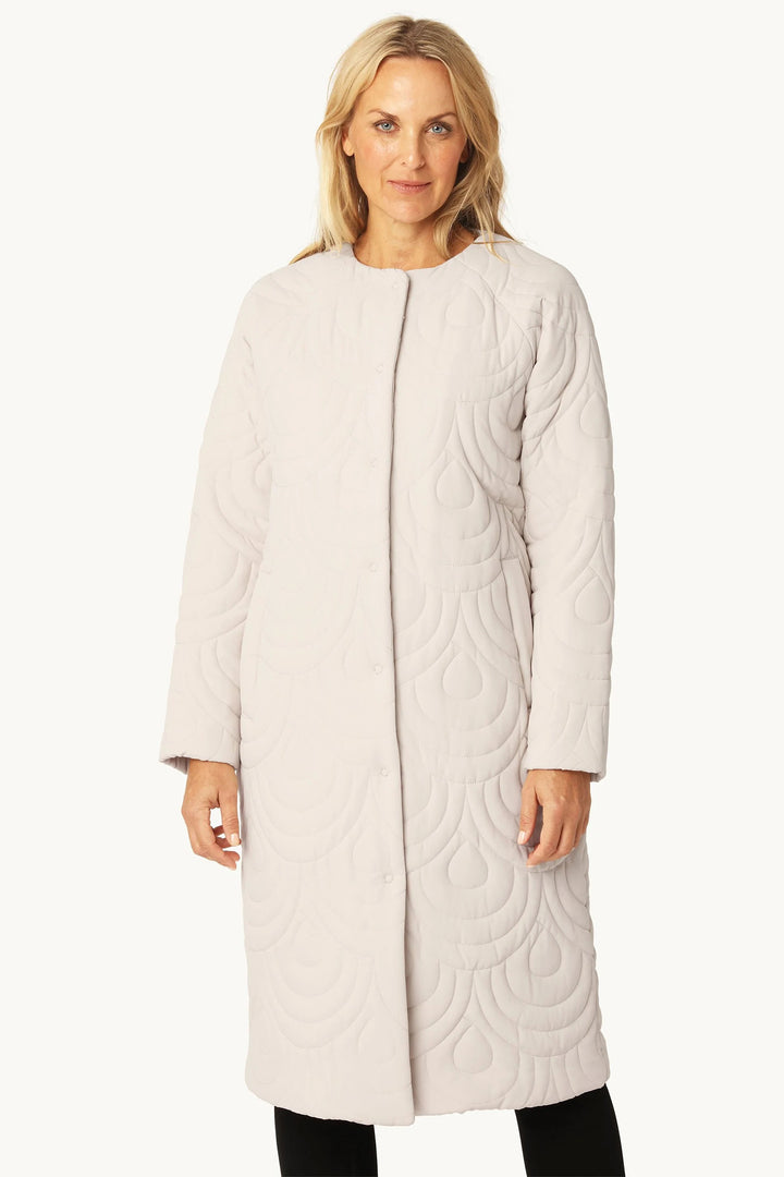 Ilse Jacobsen BLOSSOM01 Kit Cream Lightweight Long Quilted Jacket