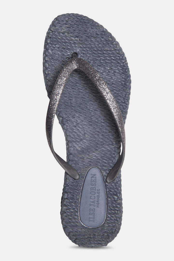 Ilse Jacobsen Cheerful 01 Grey Glitter Flip Flop Sandal