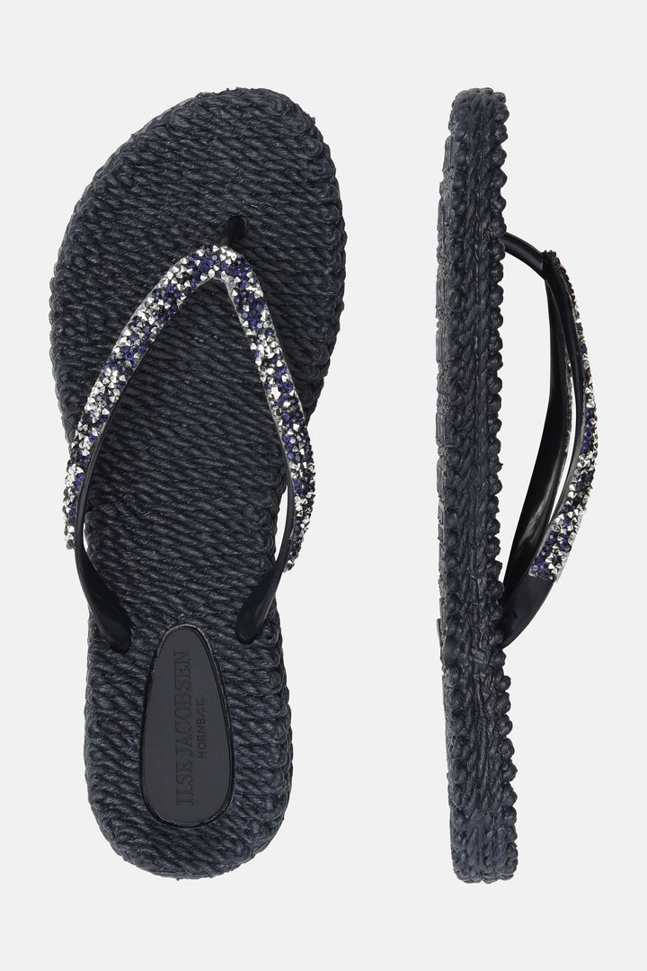 Ilse Jacobsen Cheerful 03G Dark Indigo Glitter Flip Flop Sandal - Shirley Allum Boutique