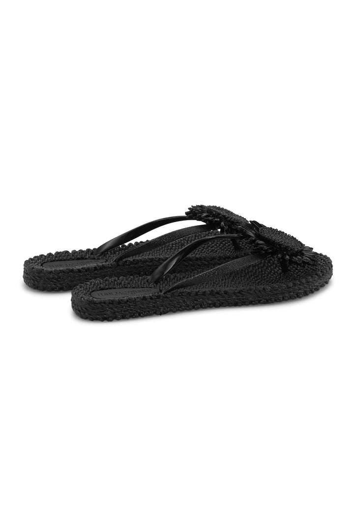 Ilse Jacobsen Cheerful16F Black Flower Sandal CHEERFUL16F.001