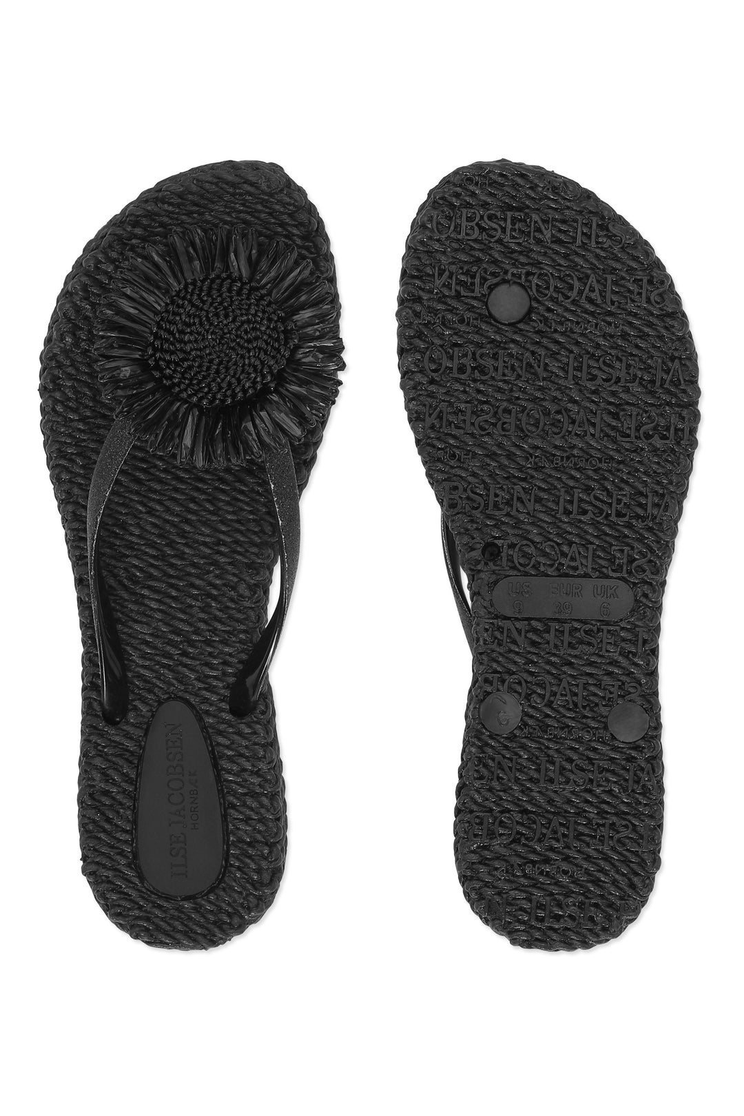 Ilse Jacobsen Cheerful16F Black Flower Sandal CHEERFUL16F.001