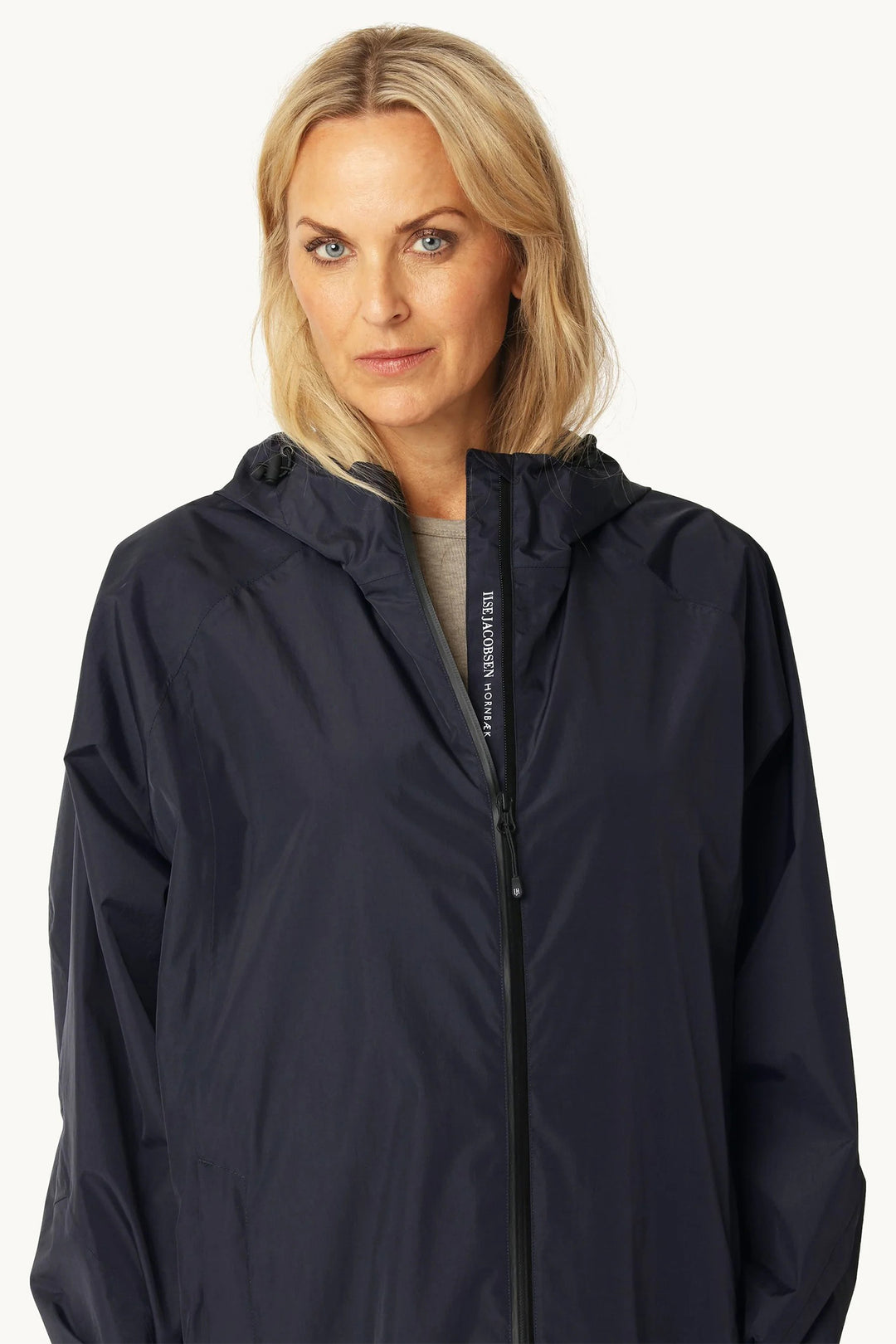 Ilse Jacobsen CITYRAIN01 Dark Indigo Blue Lightweight Rain Jacket