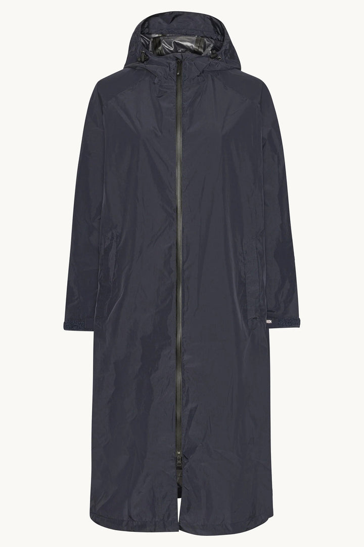 Ilse Jacobsen CITYRAIN01 Dark Indigo Blue Lightweight Rain Jacket