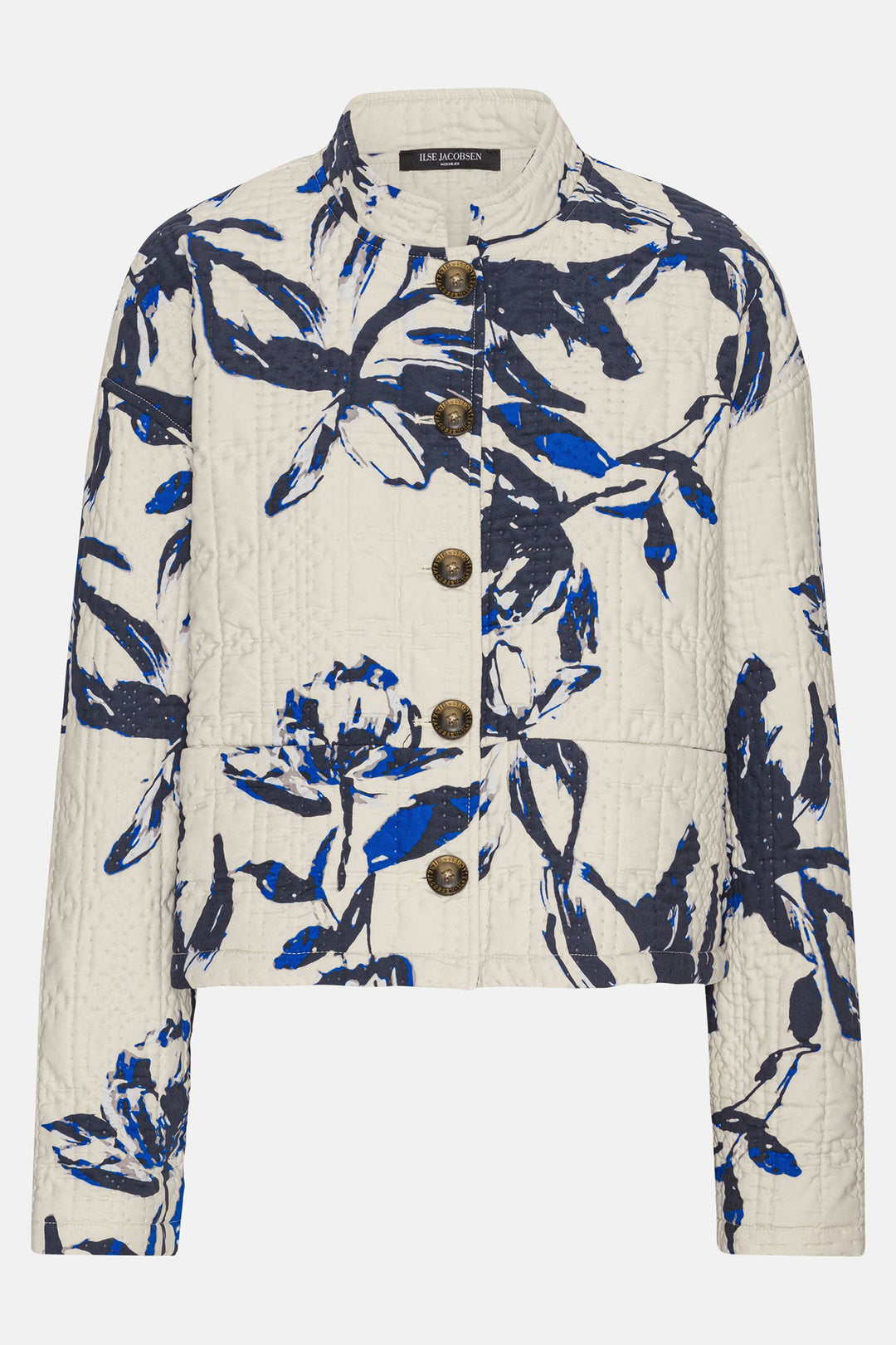 Ilse Jacobsen Coat Beige Artsy Stroke Flower QUILTTO01P 109 - Shirley Allum Boutique