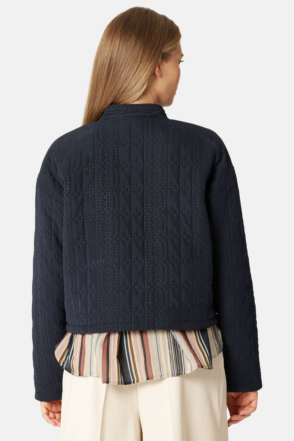 Ilse Jacobsen Coat Dark Indigo QUILTTO01 660 - Shirley Allum Boutique
