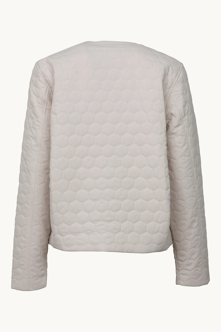 Ilse Jacobsen HONEYCOMBE01 Kit Cream Lightweight Quilted Jacket