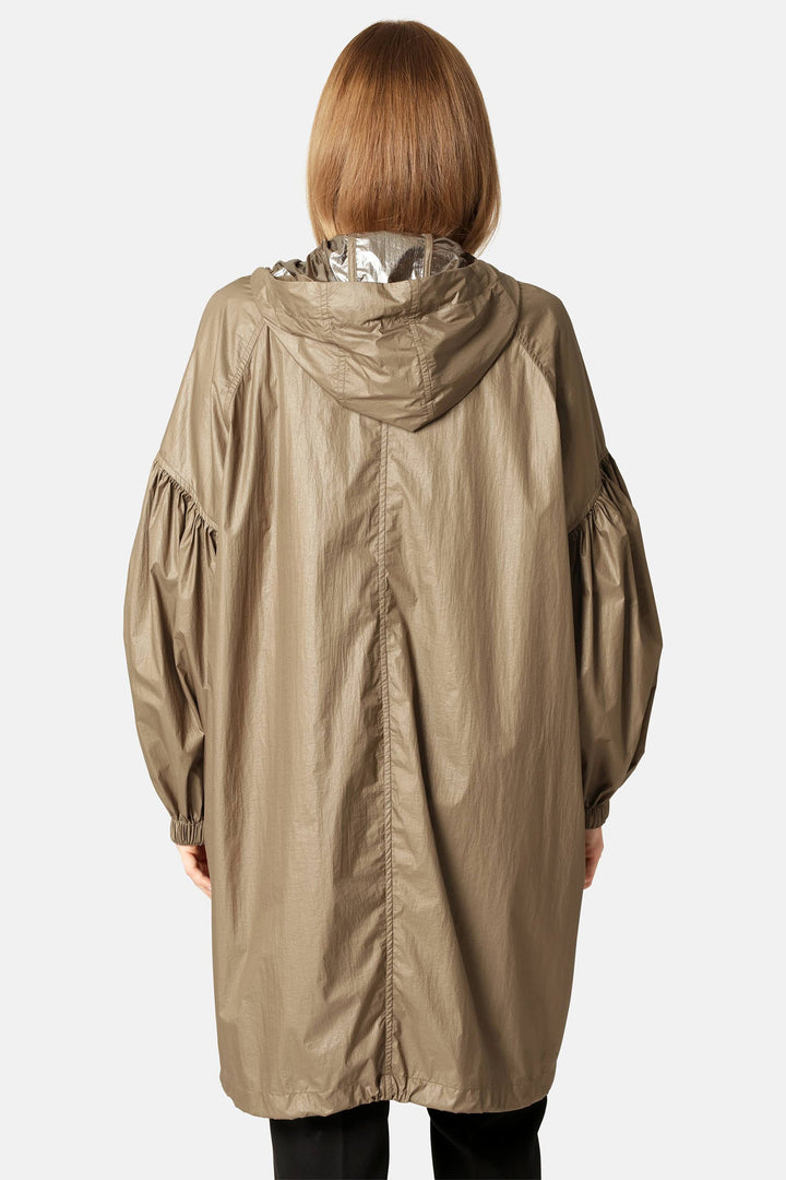 Ilse Jacobsen Rain Coat Greige Gold SHIMMER01 105700 - Shirley Allum Boutique