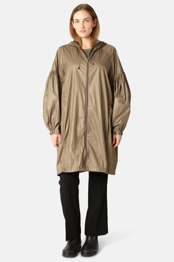 Ilse Jacobsen Rain Coat Greige Gold SHIMMER01 105700 - Shirley Allum Boutique