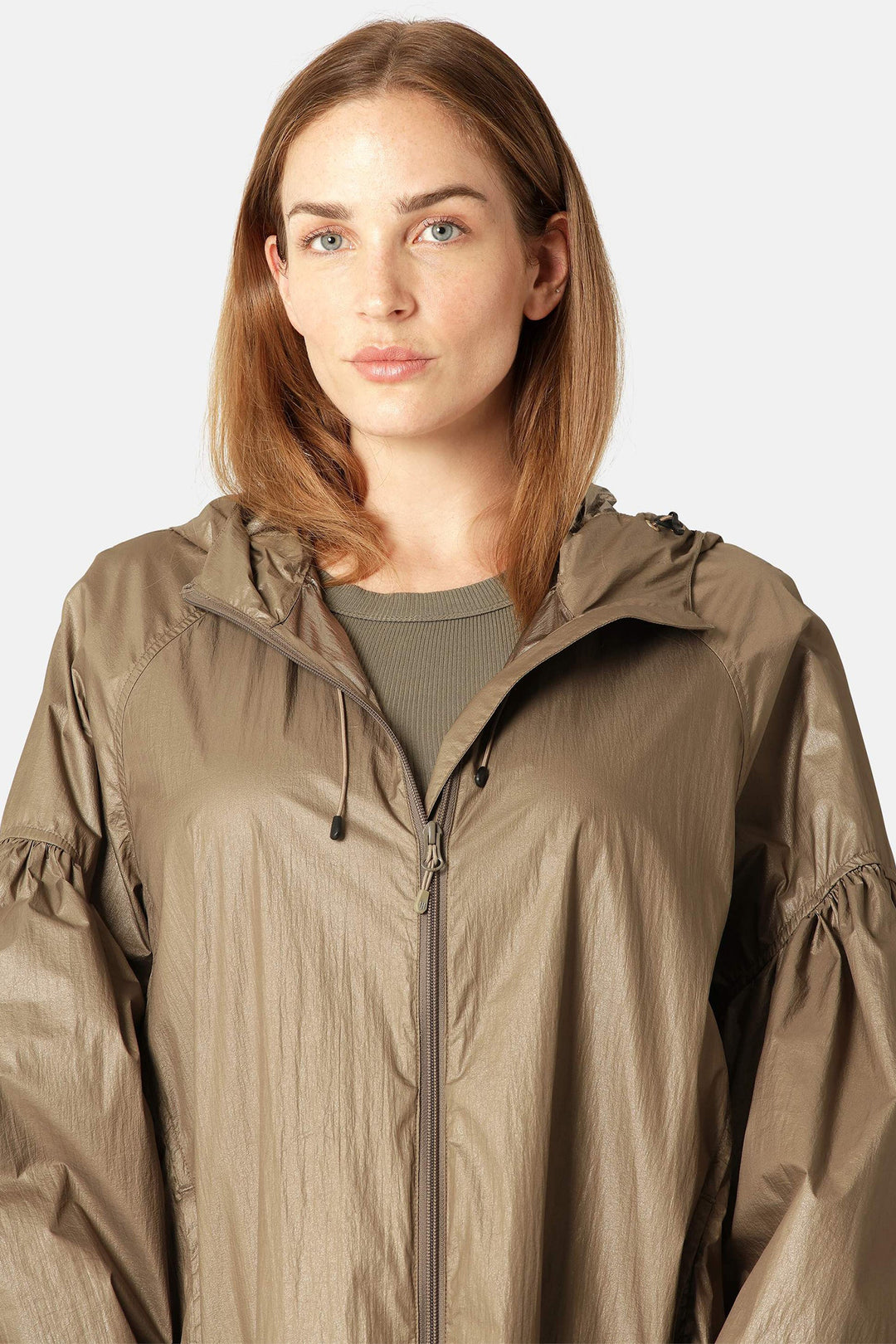 Ilse Jacobsen Rain Coat Greige Gold SHIMMER01 105700 - Shirley Allum Boutique