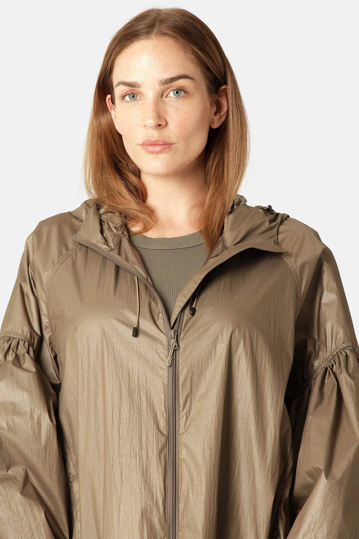 Ilse Jacobsen Rain Coat Greige Gold SHIMMER01 105700 - Shirley Allum Boutique
