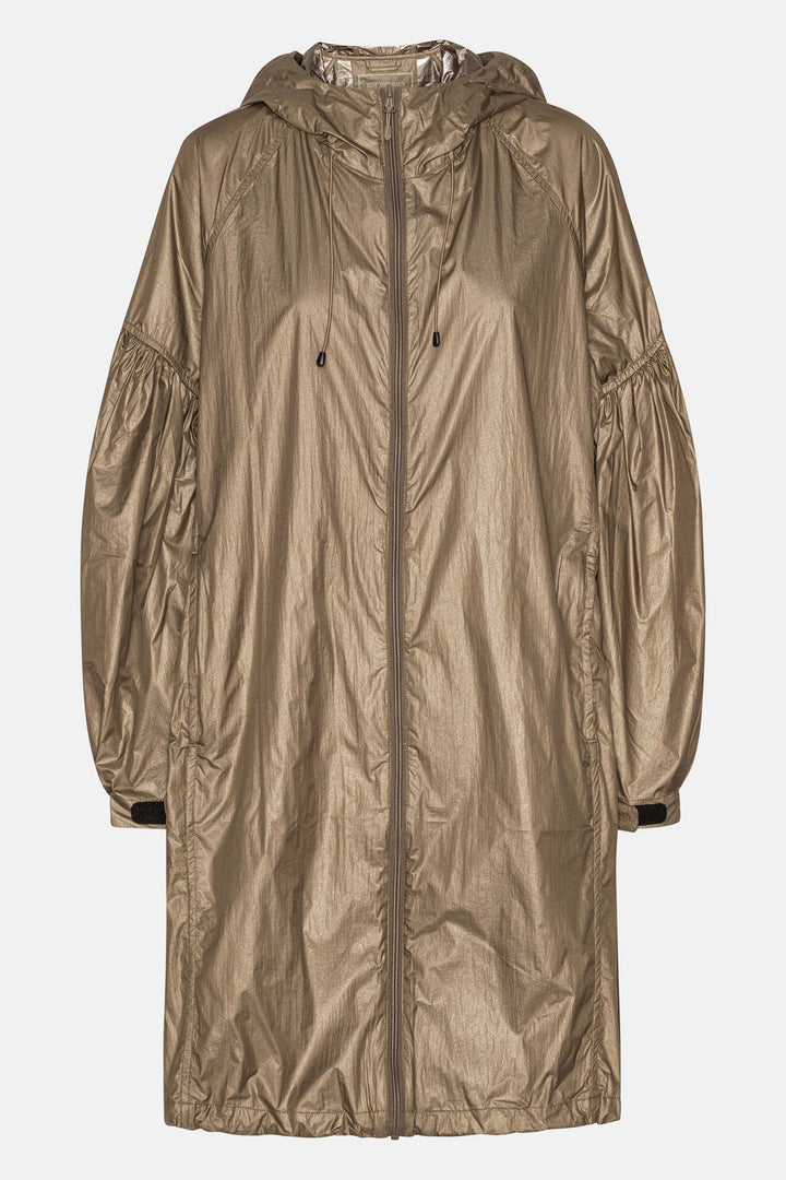 Ilse Jacobsen Rain Coat Greige Gold SHIMMER01 105700 - Shirley Allum Boutique