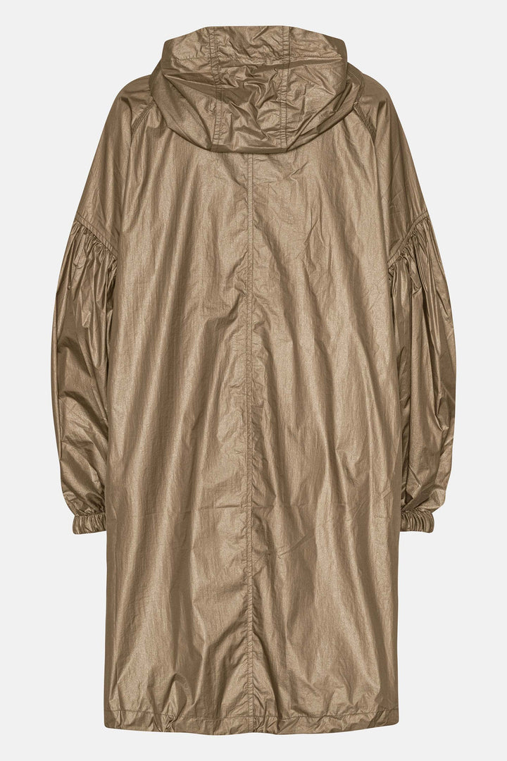 Ilse Jacobsen Rain Coat Greige Gold SHIMMER01 105700 - Shirley Allum Boutique