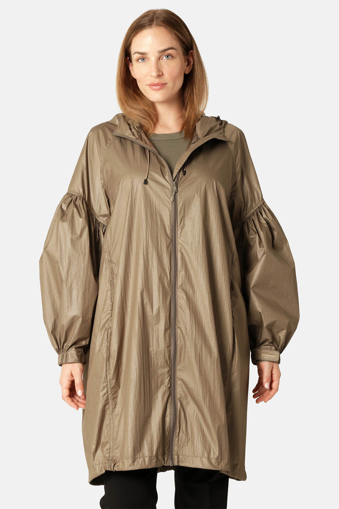 Ilse Jacobsen Rain Coat Greige Gold SHIMMER01 105700 - Shirley Allum Boutique