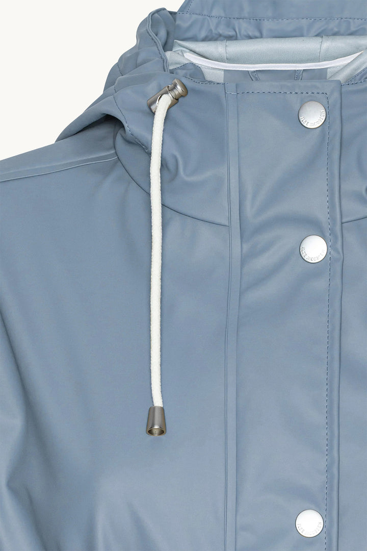 Ilse Jacobsen RAIN230FR Grey Blue Long Parka Rain Jacket
