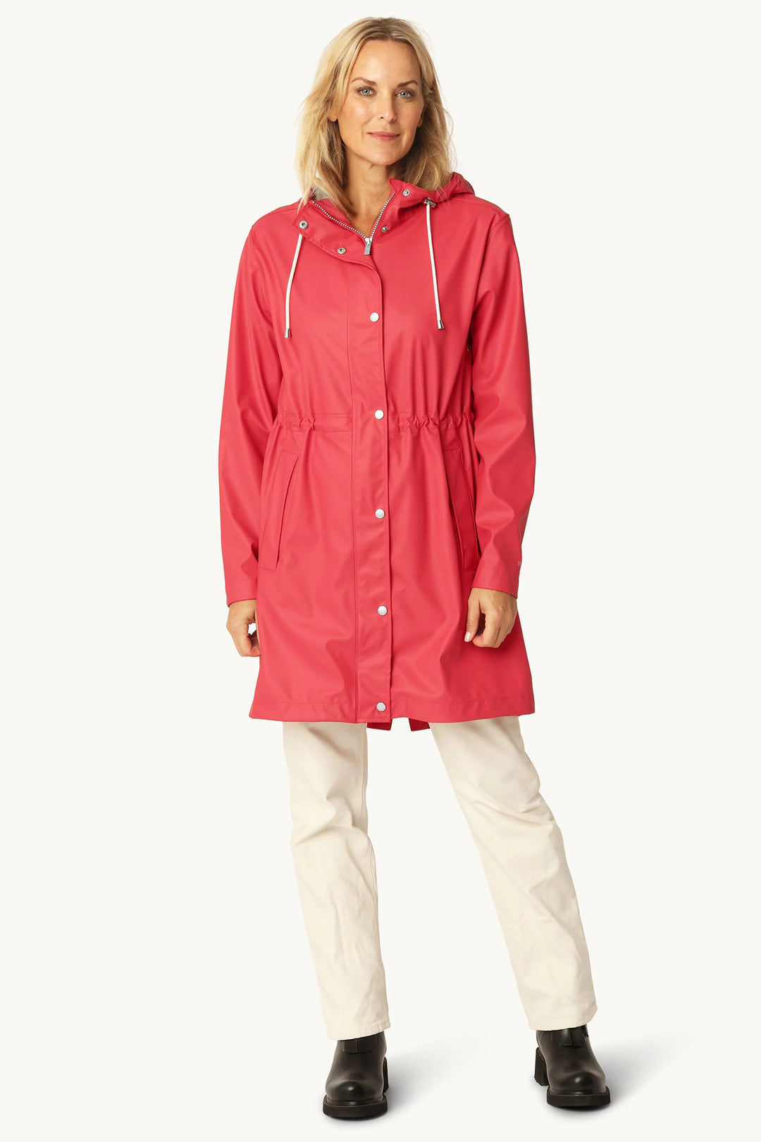 Ilse Jacobsen RAIN230FR Red Baked Apple Long Parka Rain Jacket