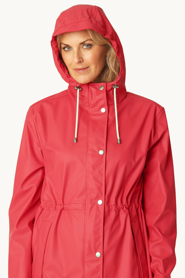Ilse Jacobsen RAIN230FR Red Baked Apple Long Parka Rain Jacket