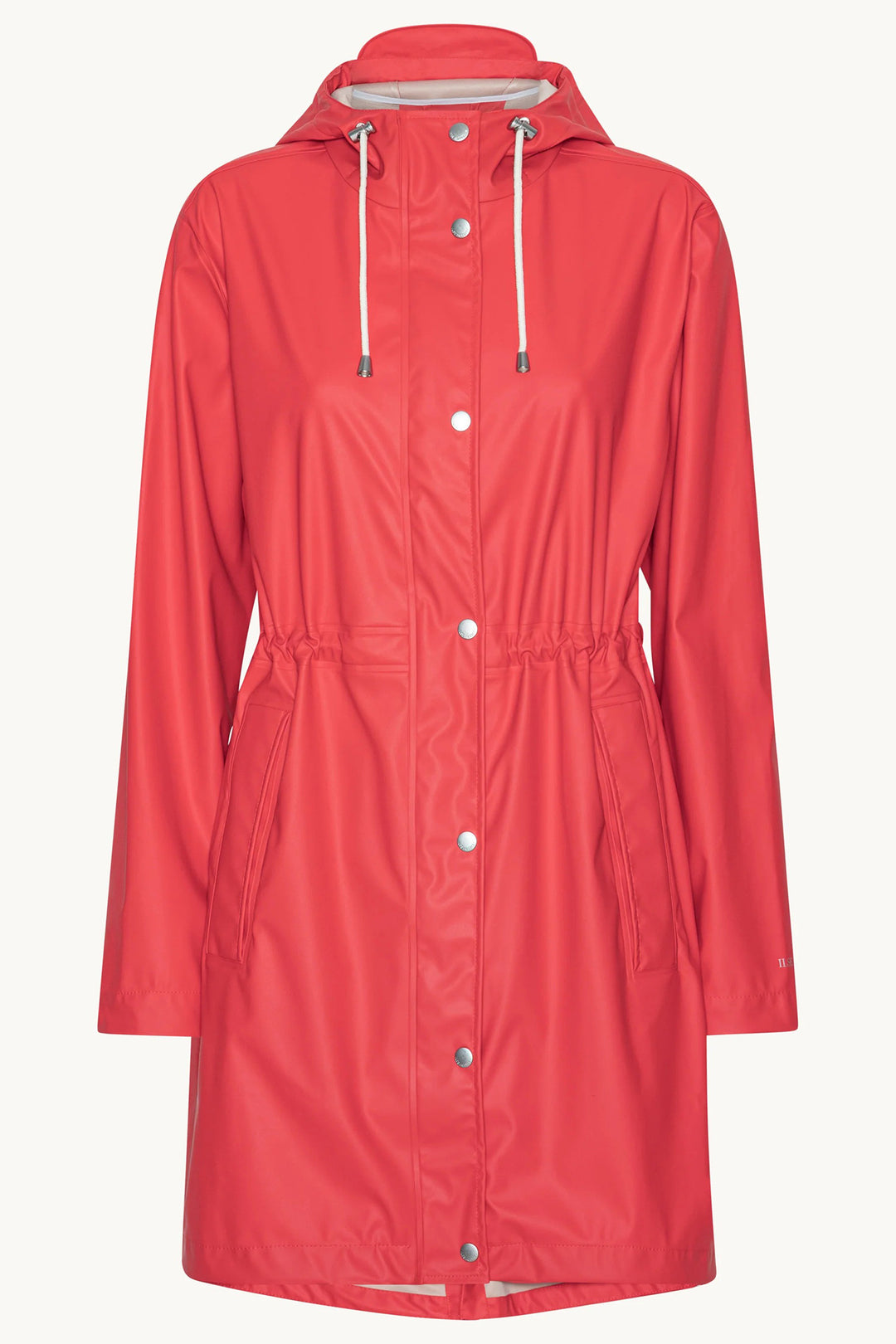 Ilse Jacobsen RAIN230FR Red Baked Apple Long Parka Rain Jacket