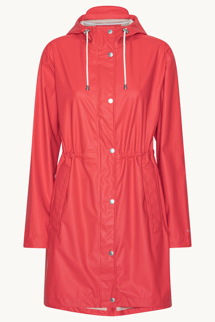 Ilse Jacobsen RAIN230FR Red Baked Apple Long Parka Rain Jacket