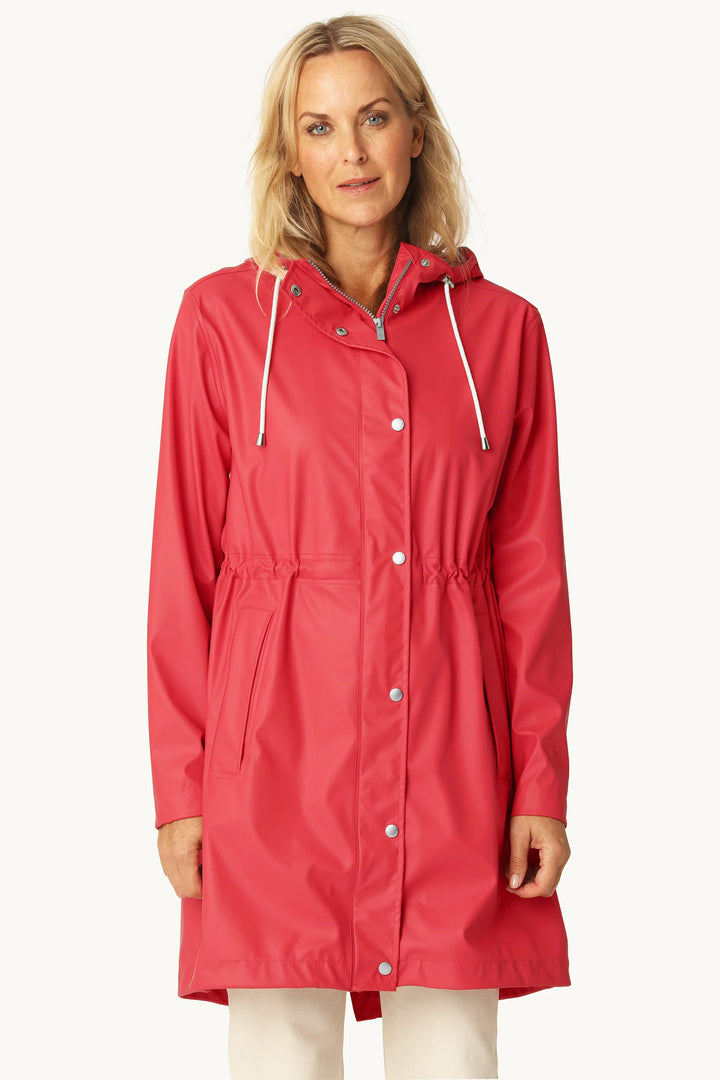 Ilse Jacobsen RAIN230FR Red Baked Apple Long Parka Rain Jacket