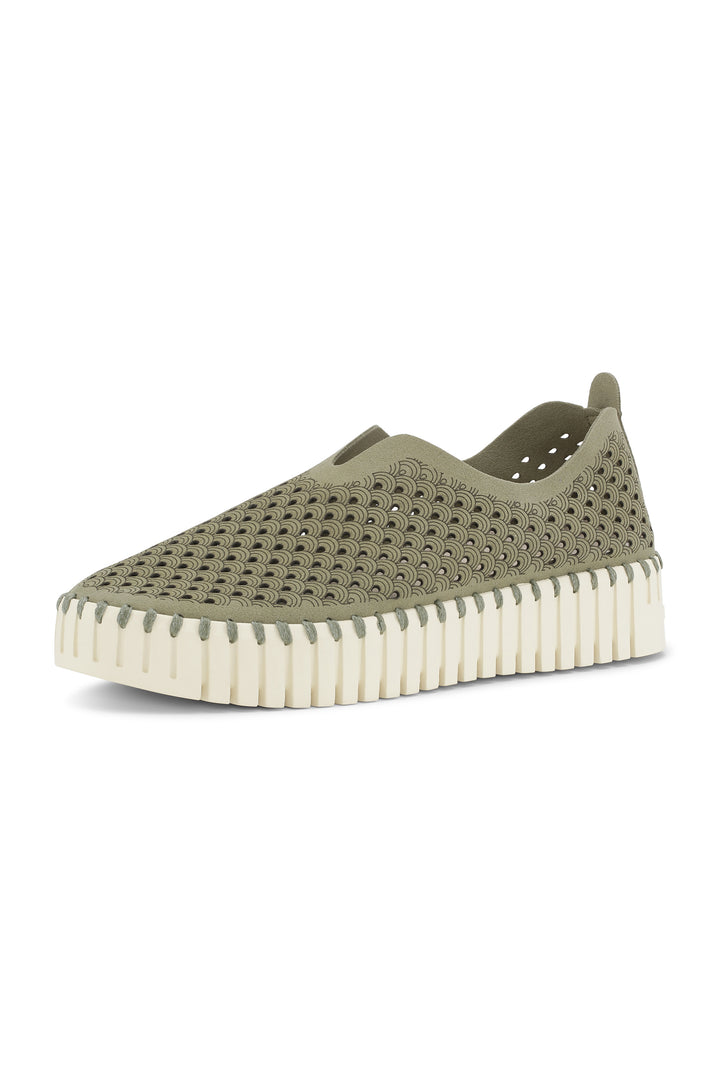 Ilse Jacobsen Tulip 3373 Army Green Platform Shoe TULIP3373.410
