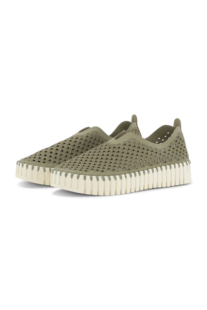Ilse Jacobsen Tulip 3373 Army Green Platform Shoe TULIP3373.410
