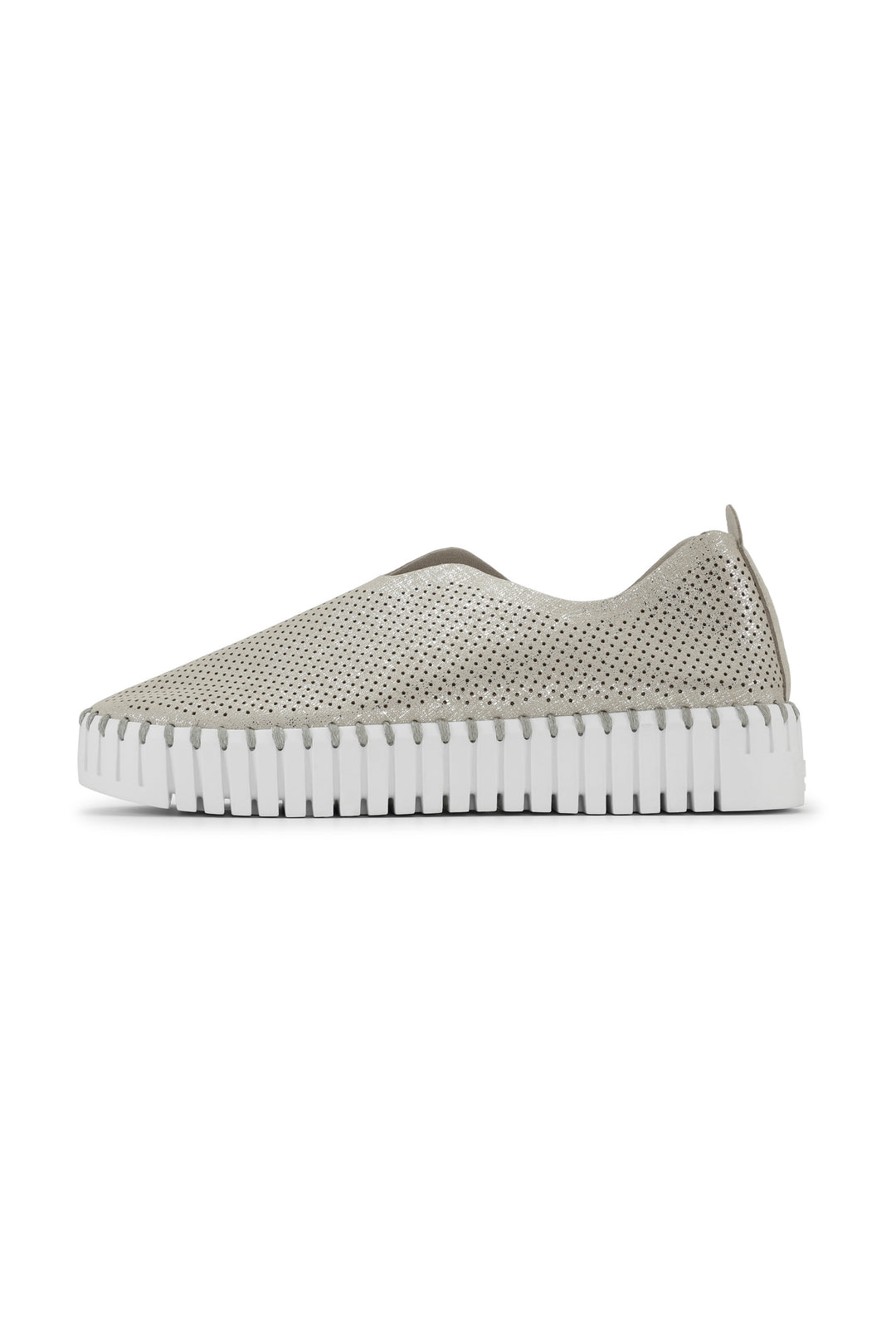 Ilse Jacobsen Tulip Glimmer Silver/White 3577 Platform Shoe TULIP3577.710100