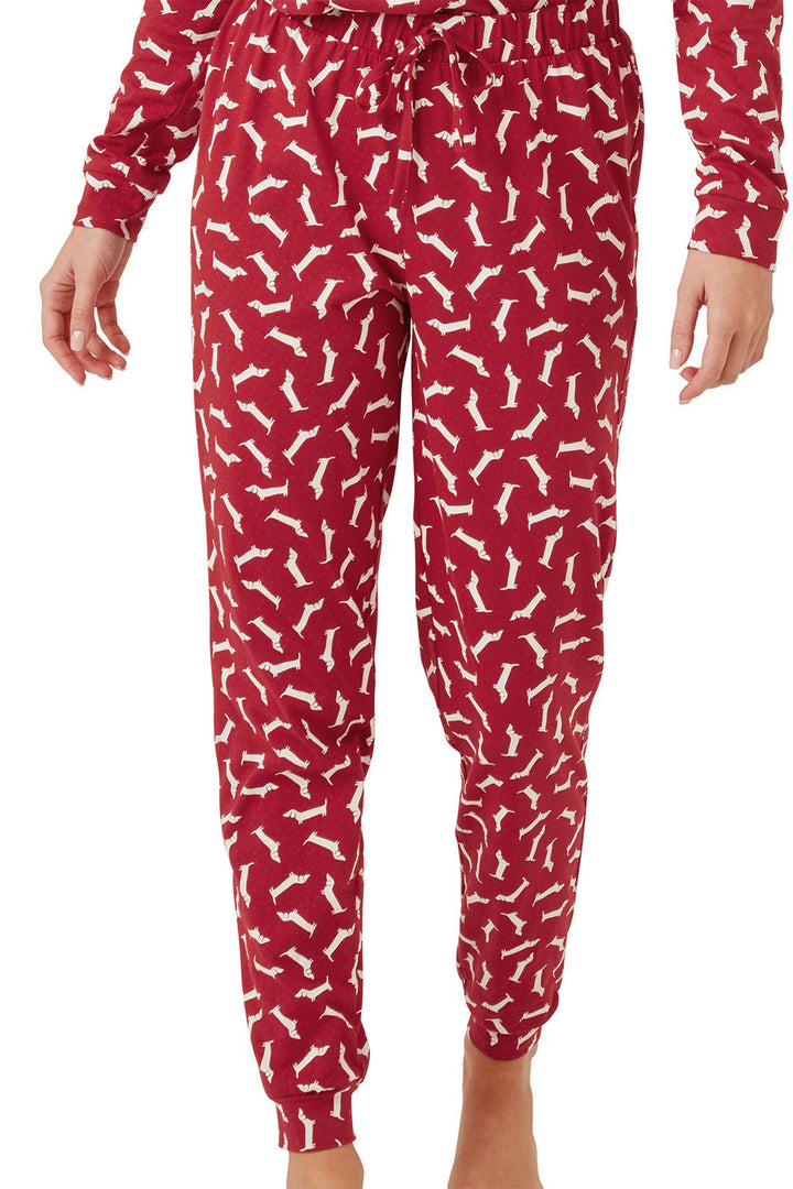 Indigo Sky Pyjamas Dachshund Red Cotton Jersey IN42653 - Shirley Allum Boutique