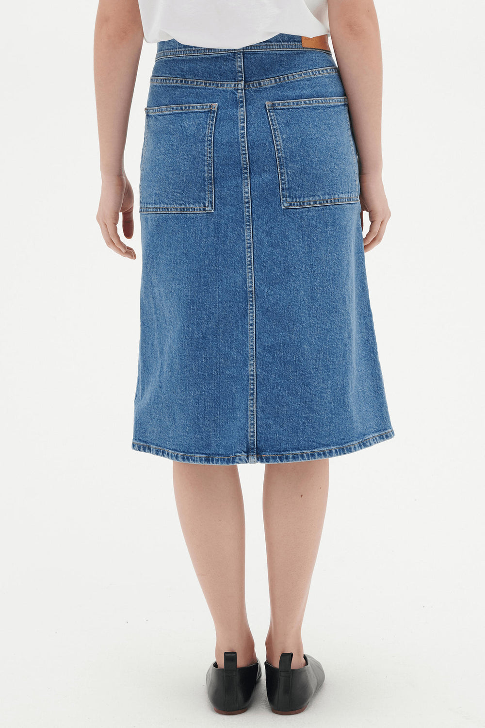 InWear 30108103 301853 Blue Wash Denim Skirt - Shirley Allum Boutique