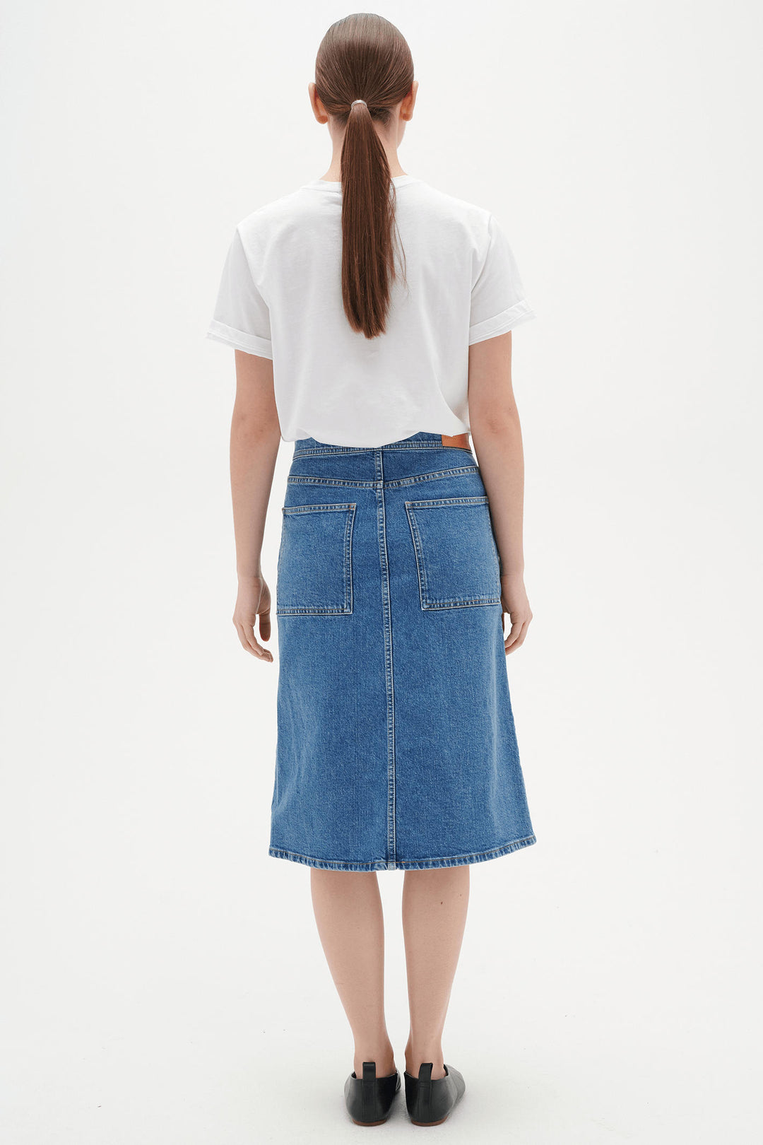 InWear 30108103 301853 Blue Wash Denim Skirt - Shirley Allum Boutique